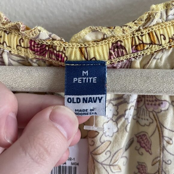 Old Navy Women MP Cottagecore Prairie Waist Defined Puff Sleeve Maxi Dress NWT - Picture 9 of 12